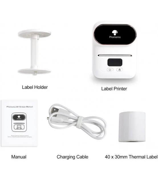 Máy in nhãn mini M110, Bluetooth, cầm tay di động | AIMO Việt Nam