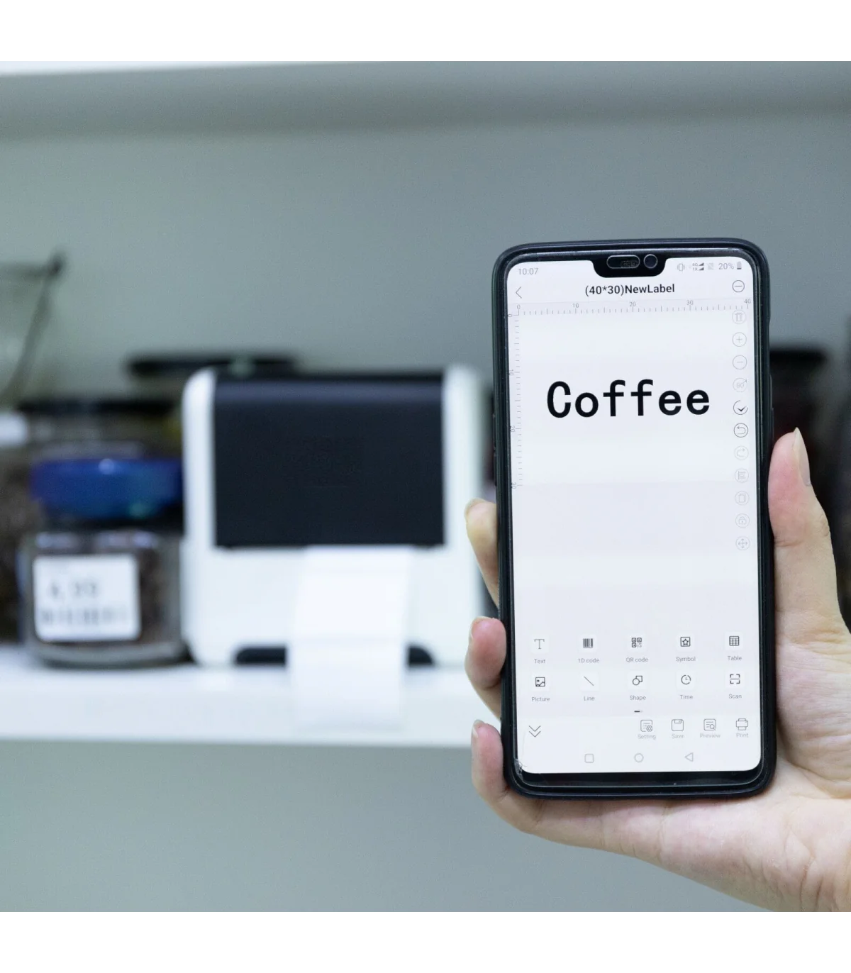 Máy in nhãn mini M200, Bluetooth, cầm tay di động | AIMO Việt Nam