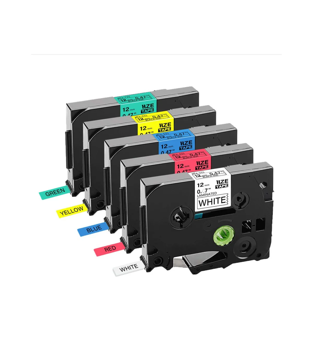 Nhãn HZe-561 (TZe-561), 36mm X 8m, Chữ đen - nền xanh dương | AIMO Việt Nam