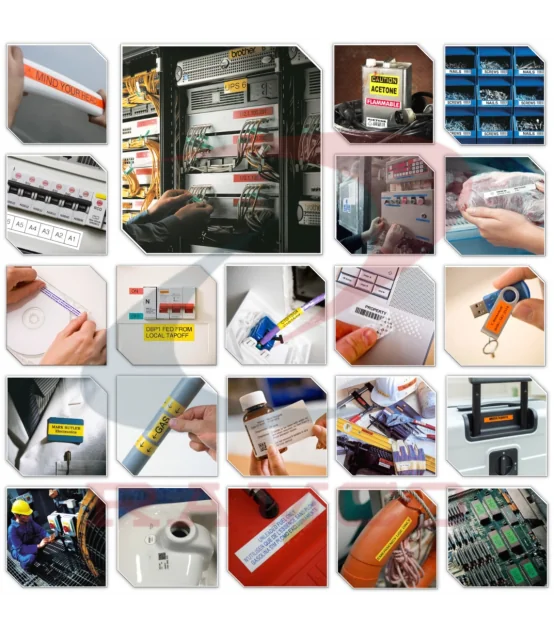 Nhãn HZe-M951 (TZe-M951), 24mm X 8m, Chữ đen - nền bạc | AIMO Việt Nam