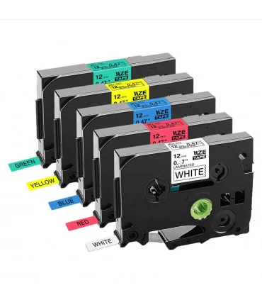 Nhãn HZe-FX741 (TZe-FX741), 18mm X 8m, Chữ đen - nền xanh lá | AIMO Việt Nam