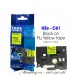 Nhãn HZe-C61 (TZe-C61), 36mm X 8m, Chữ đen - nền vàng sáng | AIMO Việt Nam