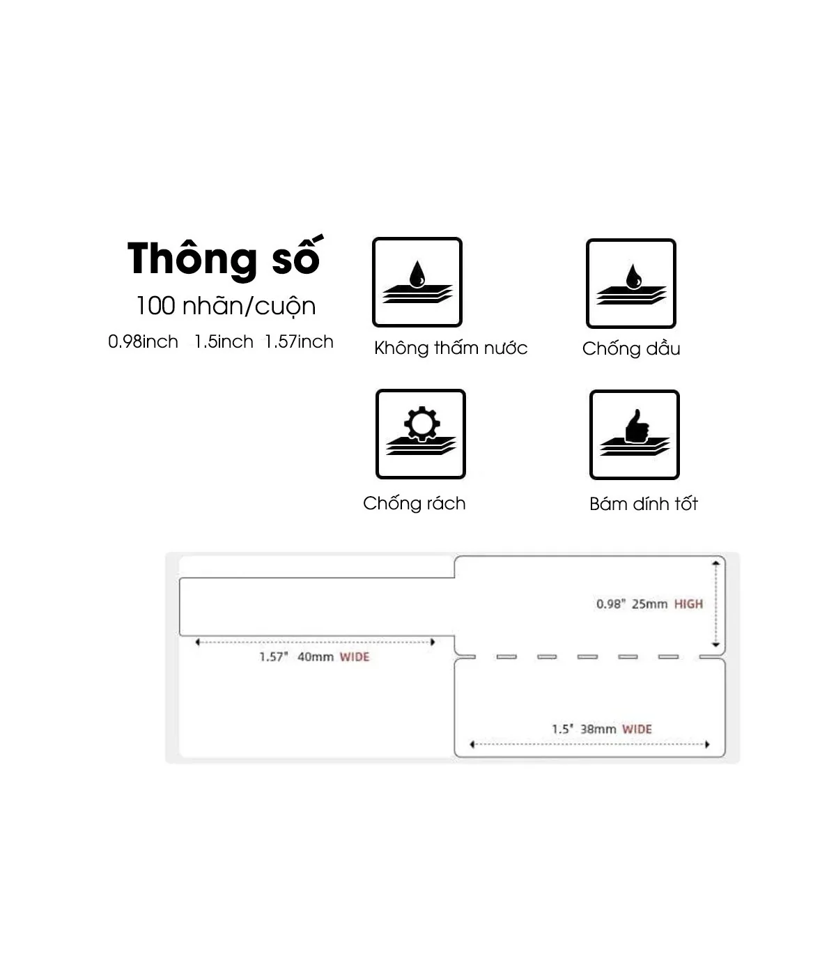 Nhãn Cáp F 25 X 38mm, Màu Vàng, KTC-F2538-40-100YL | AIMO Việt Nam