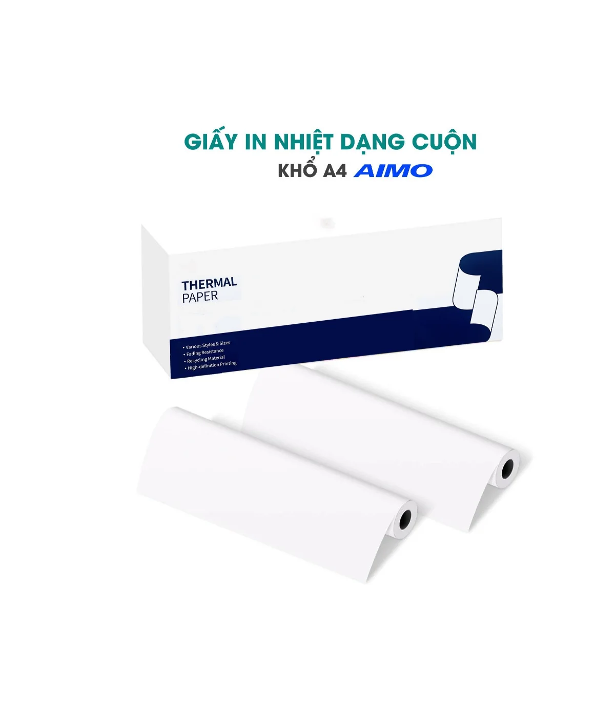 Giấy in nhiệt A4 dạng cuộn cho M831 | AIMO Việt Nam