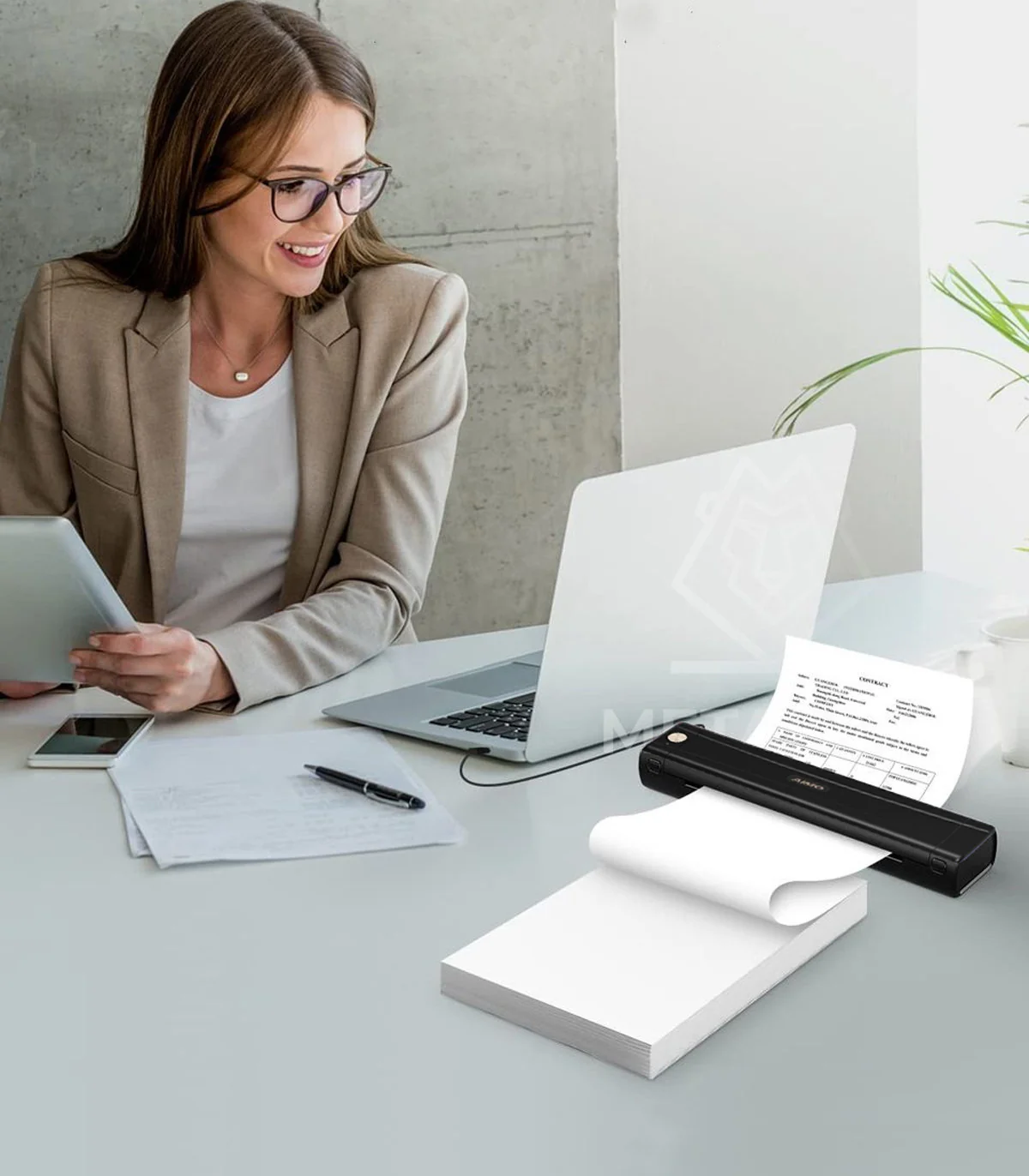 Máy in A4 di động AIMO M08E | AIMO Việt Nam