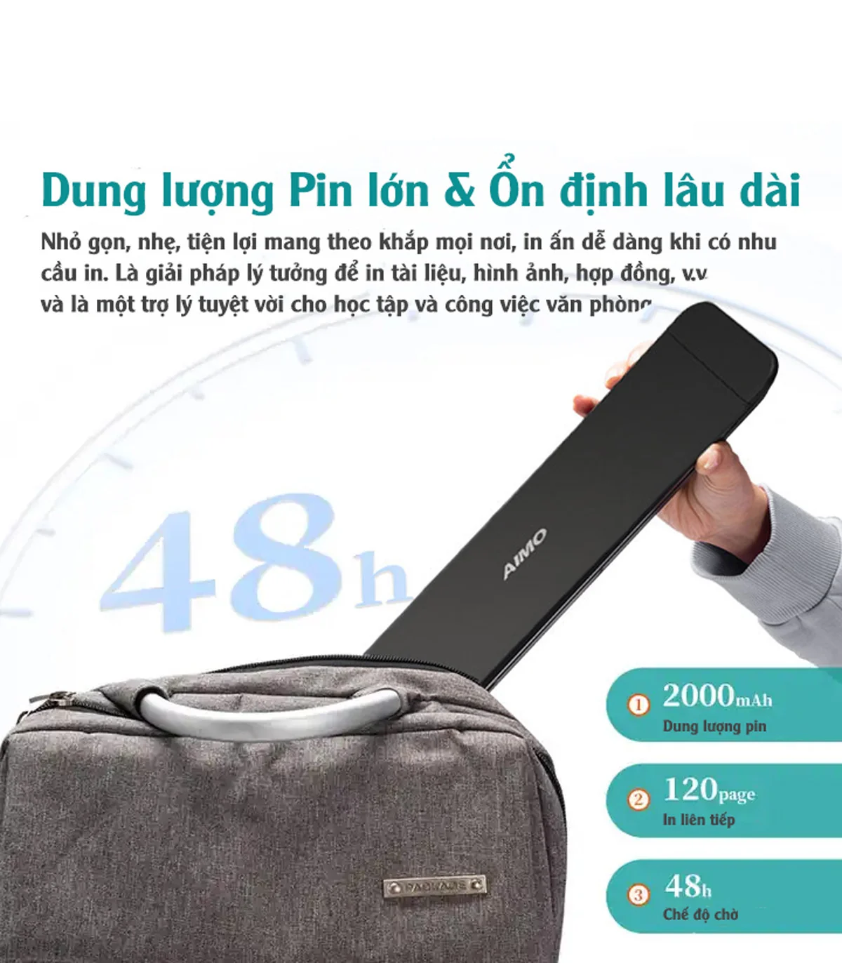 Máy in A4 di động AIMO P832 | AIMO Việt Nam