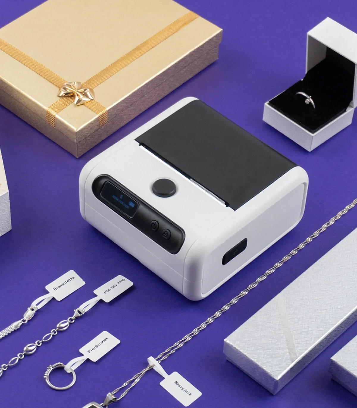 Máy in nhãn mini M200, Bluetooth, cầm tay di động | AIMO Việt Nam