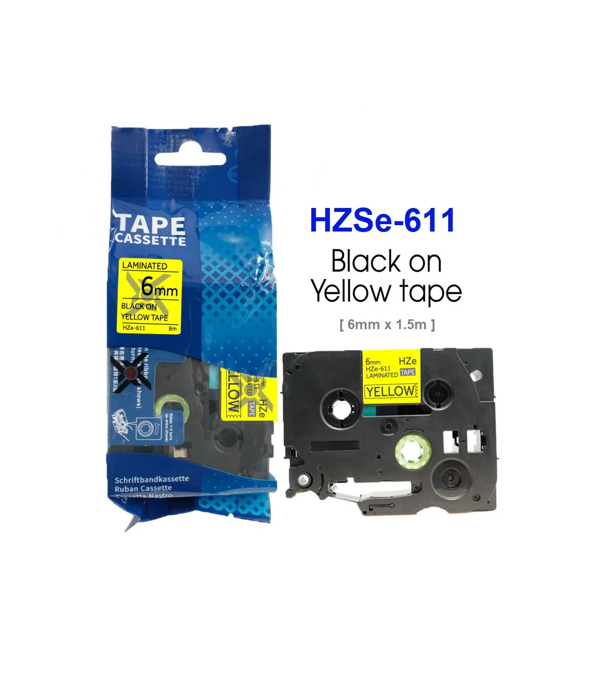 Băng Ống Co Nhiệt HZSe-611, 6mm X 1,5m, Cáp 1.7-3.2mm, Vàng | AIMO Việt Nam