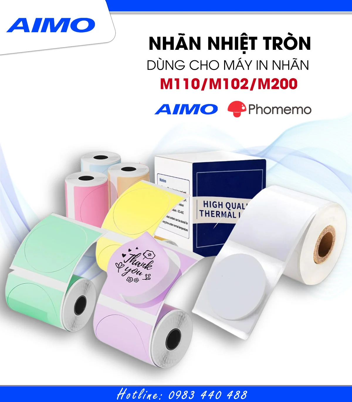 Nhãn Tròn 50 X 50mm, Màu Vàng, KTR-5050-140YE | AIMO Việt Nam