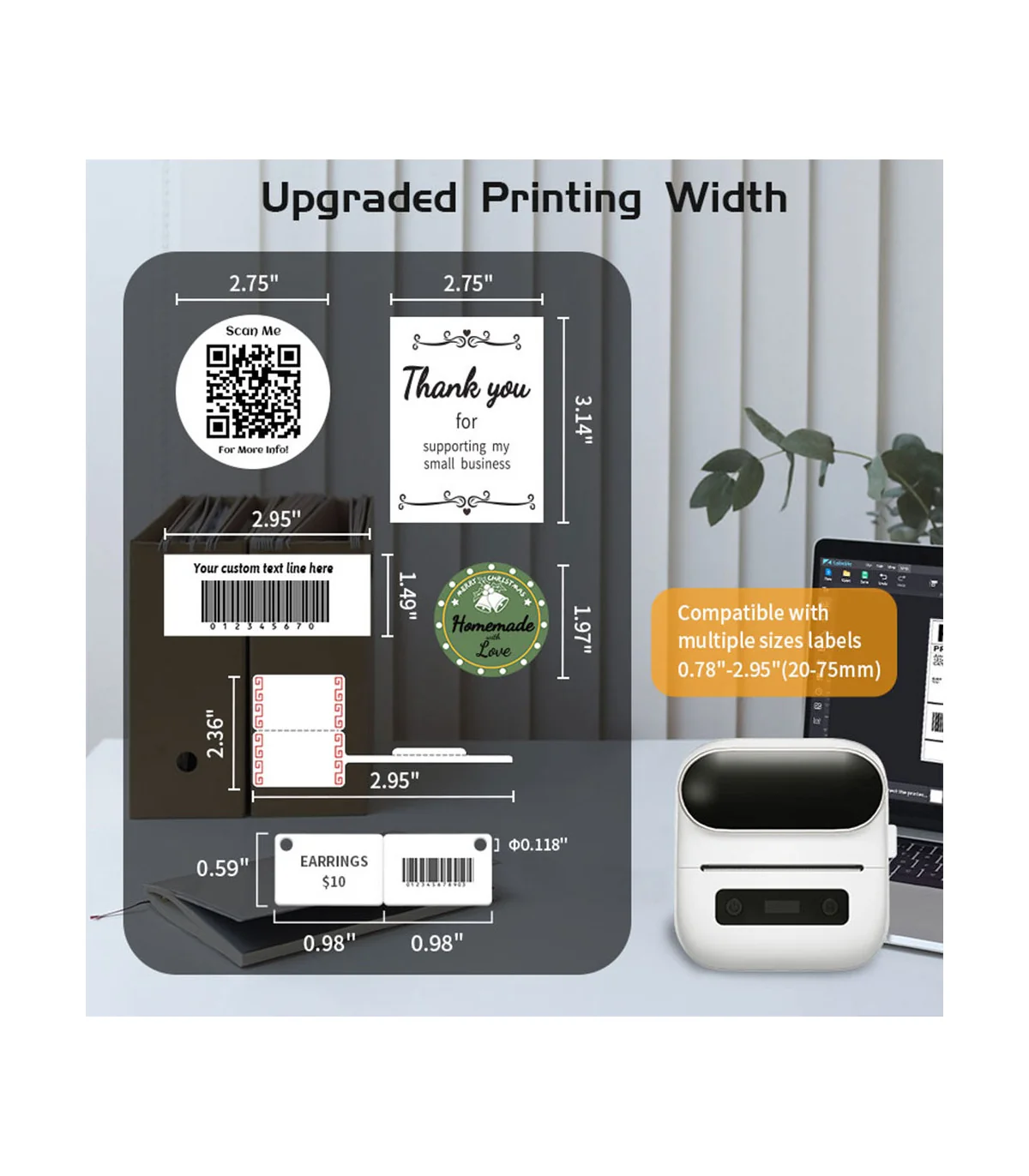 Máy in nhãn mini M220, Bluetooth, cầm tay di động | AIMO Việt Nam