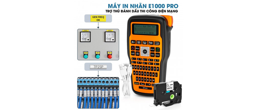 Máy in nhãn E1000Pro thông minh - Công nghệ in nhãn tiên tiến dành cho thợ điện