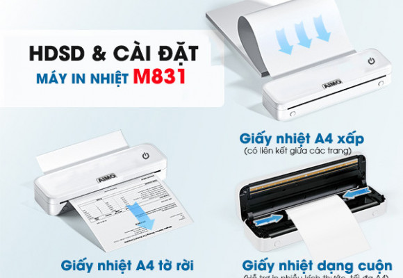 Hướng Dẫn Cài Đặt & Sử Dụng Máy In Di Động M831 - Máy In Giấy Nhiệt A4
