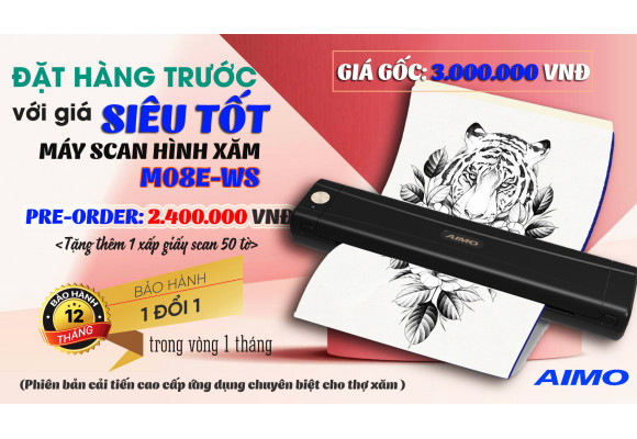 Đặt Trước (Pre-Order) Máy Scan Hình Xăm Phiên Bản Cải Tiến Mới M08E-WS Với Giá Siêu Hời !