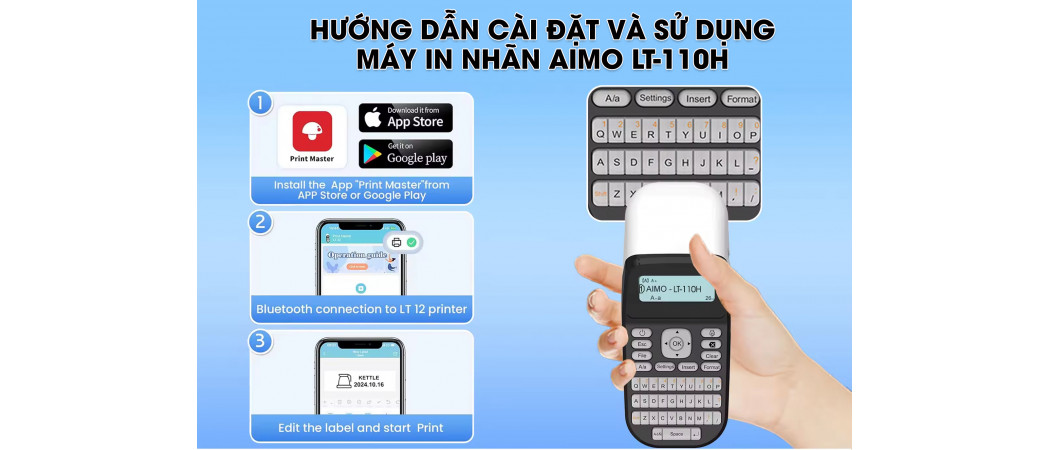Hướng Dẫn Sử Dụng Máy In Nhãn AIMO LT-110H